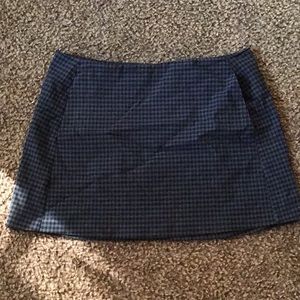 Urban Outfitters Green & Black Checkered Mini Skirt